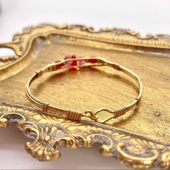 Ruby Beaded Gold Bracelet - Picture 3 of 5